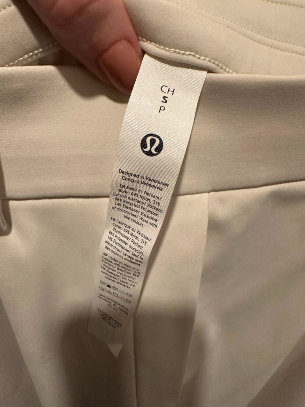 lululemon athletica Cream Wide-Leg Trousers - Picture 6 of 6
